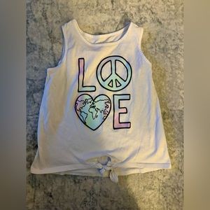 Girls Justice “LOVE” tank top - size 12